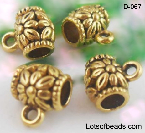 Gold Bali Style Large hole Bail Spacer Bead